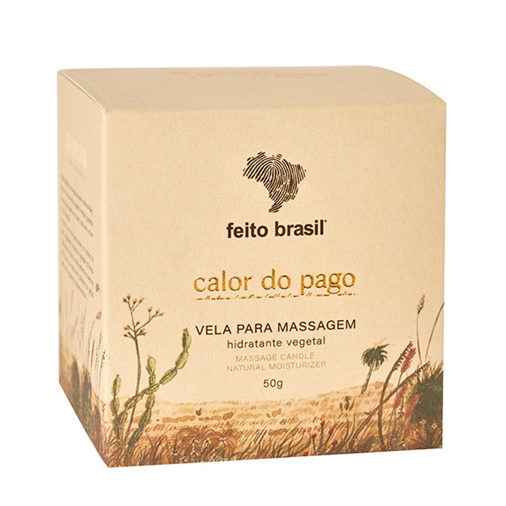 Vela para masaje hidratante Calor do Pago de Feito Brasil, 50gr